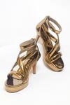 Buy_The Alter_Gold Deborah Gladiator Heels _at_Aza_Fashions