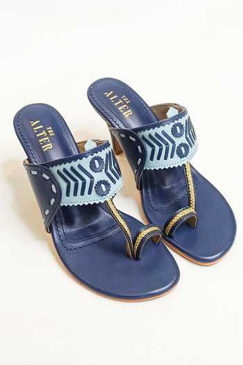 Buy_The Alter_Blue Amirah Kohla Stilettos _at_Aza_Fashions