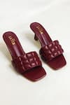 Shop_The Alter_Maroon Ashley Quilted Strap Stiletto Heels _at_Aza_Fashions