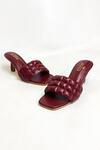 The Alter_Maroon Ashley Quilted Strap Stiletto Heels _Online_at_Aza_Fashions