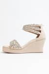 Shop_The Alter_Beige Embellished Bella Wedges _Online_at_Aza_Fashions