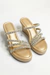Shop_The Alter_Gold Crystals Norah Embellished Wedges _at_Aza_Fashions