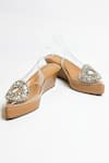 The Alter_Brown Rhinestones Julia Embellished Wedges _Online_at_Aza_Fashions