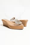 The Alter_Brown Rhinestones Julia Embellished Wedges _at_Aza_Fashions