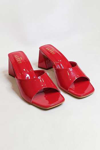 Shop_The Alter_Red Cassie T-shaped Block Heels _at_Aza_Fashions