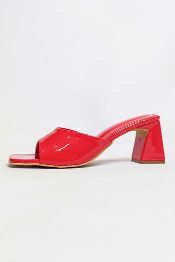 The Alter_Red Cassie T-shaped Block Heels _Online_at_Aza_Fashions