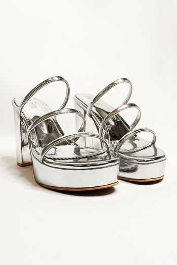 Shop_The Alter_Silver Diva Strappy Block Heels _at_Aza_Fashions