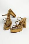 Buy_The Alter_Gold Diva Strappy Metallic Block Heels _at_Aza_Fashions