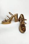 Shop_The Alter_Gold Diva Strappy Metallic Block Heels _Online_at_Aza_Fashions