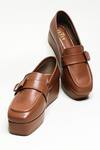 Buy_The Alter_Brown Tessa Platform Loafers _at_Aza_Fashions