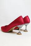 The Alter_Red Rebecca Satin Pyramid Heels _Online_at_Aza_Fashions