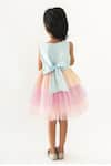 Shop_A Little Fable_Multi Color Polyester, Cotton Sequins, Ruffles Rainbow Ombre Tiered Dress _at_Aza_Fashions