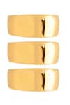 Shop_Misho_Gold Plated Plain Sunday Snug Ear Cuffs Set Of 3_at_Aza_Fashions