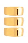 Shop_Misho_Gold Plated Plain Sunday Snug Solid Ear Cuffs Set Of 3_at_Aza_Fashions