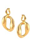 Shop_Misho_Gold Plated Plain Link Chain Hoops _at_Aza_Fashions