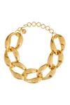 Shop Misho Gold Plated Chunky Chain Choker Necklace at Aza Fashions Shop_Misho_Gold Plated Chunky Chain Choker Necklace_at_Aza_Fashions