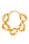 Shop_Misho_Gold Plated Plain Chain Link Choker Necklace _at_Aza_Fashions