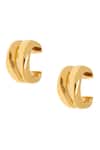 Misho_Gold Plated Plain Luna Double Ear Cuffs_Online_at_Aza_Fashions