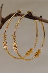 Shop_Misho_Gold Plated Plain Frozen In Time Hoop Earrings _at_Aza_Fashions
