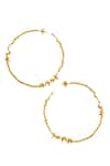 Misho_Gold Plated Plain Frozen In Time Hoop Earrings _Online_at_Aza_Fashions
