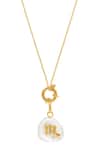 Buy_Misho_Gold Plated Pearl Scopio Convertible Pendant Necklace_at_Aza_Fashions