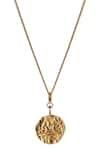 Shop_Misho_Gold Plated Textured Baby Pisces Charm Pendant Necklace_at_Aza_Fashions