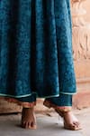 Buy_Rajiramniq_Blue Crepe Printed And Hand Embroidered Forest Anarkali & Palazzo Set _Online_at_Aza_Fashions