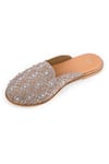 The Golden Wasp_Gold Pitta Glimmer Hive Embellished Mules _Online_at_Aza_Fashions