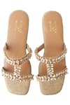 Shop_Adorn My Wish_Beige Rhinestones Cut Out Embellished Flats _at_Aza_Fashions