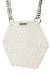 Buy_Adorn My Wish_White Mini Transparent Crystal Hexagon Bag _at_Aza_Fashions