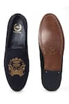 Buy_Domani_Black Embroidered Emperor Bee Slipons _Online_at_Aza_Fashions