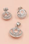 Sangeeta Boochra_Silver Plated Crystals Celestial Harmony Embellished Pendant Set _Online_at_Aza_Fashions