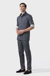 Buy_Raghavendra Rathore Jodhpur_Black Cotton Satin Print Abstract Chic Unwind In Style Night Suit _at_Aza_Fashions