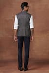 Shop_Raghavendra Rathore Jodhpur_Grey Wool Plain The Astute Charm Waistcoat _at_Aza_Fashions