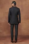 Shop_Raghavendra Rathore Jodhpur_Black Suiting Plain Contrast Lapel Collar Jacket _at_Aza_Fashions