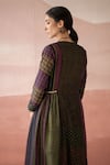 Shop_Swatti Kapoor_Black Kurta Woven Chanderi 40gm Block Printed Polka Nailah  _Online_at_Aza_Fashions