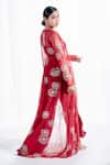 Shop_Harshita Jain_Red Sola Silk Net Embroidered Floral And Cutdana Jacket Pant Set  _at_Aza_Fashions