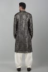 Shop_Aham-Vayam_Black Cotton Embroidered Thread And Sequin Work Chandramani Kurta Set _at_Aza_Fashions