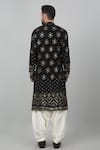 Shop_Aham-Vayam_Black Cotton Embroidered Thread And Sequin Work Sitaara Jahan Kurta Set _at_Aza_Fashions