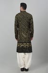 Shop_Aham-Vayam_Black Cotton Embroidered Thread And Sequin Work Suryaansh Kurta Set _at_Aza_Fashions