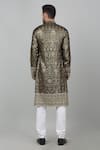 Shop_Aham-Vayam_Black Cotton Embroidered Thread Pulbangush Sequin Kurta Set _at_Aza_Fashions
