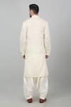 Shop_Aham-Vayam_Cream Cotton Embroidered Thread Taraana Kurta Set _at_Aza_Fashions