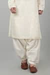 Buy_Aham-Vayam_Cream Cotton Embroidered Thread Taraana Kurta Set _Online_at_Aza_Fashions