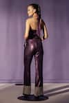 Shop_Sameer Madan_Purple Pearls The Bette Bell Bottom Pant _at_Aza_Fashions