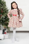 Buy_The Pony & Peony CO._Pink Corduroy Bows Cherry Print Dress _at_Aza_Fashions