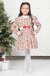 Buy_The Pony & Peony CO._Pink Corduroy Bows Cherry Print Dress _Online_at_Aza_Fashions
