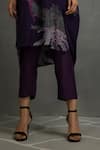 Buy_Kahani Lush_Purple Cotton, Silk Sequins, Beads Abstract Print Embroidered Tunic And Pant Set _Online_at_Aza_Fashions