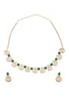 Shop Moh-Maya By Disha Khatri Gold Plated Diamonds, Stones Gleaming Moissanite Kundan Encrusted Jewellery Set at Aza Fashions Shop_Moh-Maya By Disha Khatri_Gold Plated Diamonds, Stones Gleaming Moissanite Kundan Encrusted Jewellery Set _at_Aza_Fashions