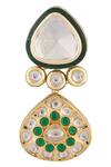 Buy_Moh-Maya By Disha Khatri_Gold Plated Metallic Thread, Symphony Emerald Meenakari Kundan Jewellery Set _Online_at_Aza_Fashions