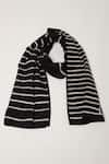 Buy_Abraham & Thakore_Black Embellished Lace Scarf _at_Aza_Fashions